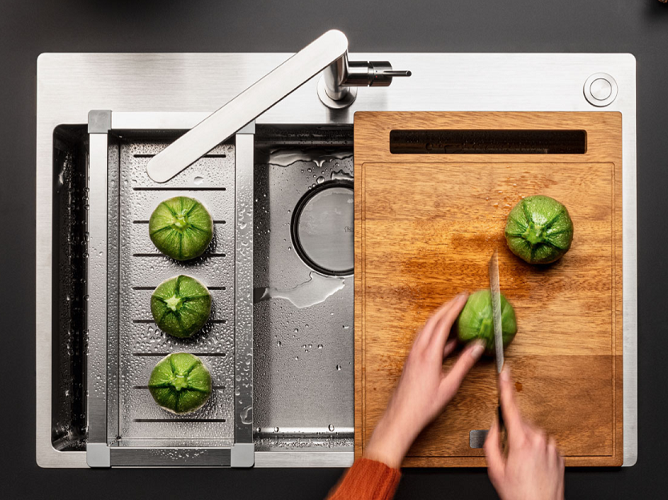 FALMEC МОЙКА GARDA DOPPIA 31-18 CM INOX Двойная чаша