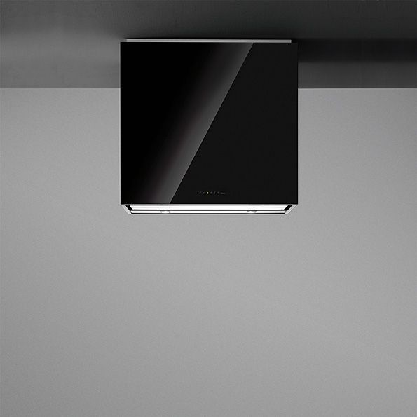 Островная вытяжка FALMEC LAGUNA ISOLA BLACK 90 900 мм из нержавеющей стали с чёрным стеклом